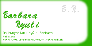 barbara nyuli business card